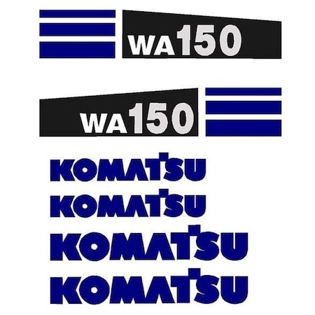 Aftermarket Komatsu Wheel Loader WA150 Decal Set KOMWA150-5DECALSET